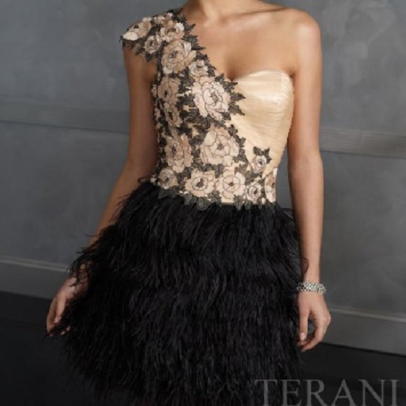 Terani Couture Dresses & Skirts - Terani Couture one Shoulder Cocktail Dress - size6